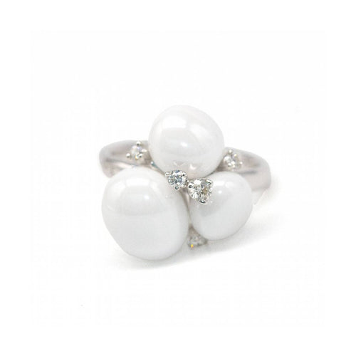 Bague Pomellato Capri - Bague en or blanc 18 kt et diamants 58 Facettes UKD362796SO