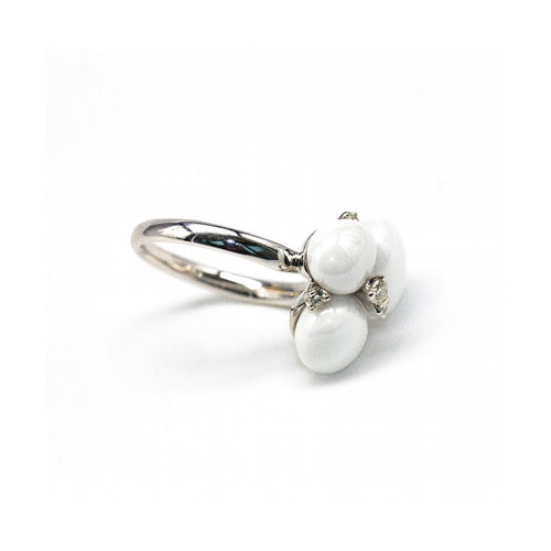 Bague Pomellato Capri - Bague en or blanc 18 kt et diamants 58 Facettes UKD362796SO