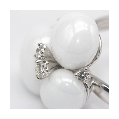Bague Pomellato Capri - Bague en or blanc 18 kt et diamants 58 Facettes UKD362796SO