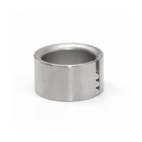 Bague Niessing Abakus - Bague en acier sablé, largeur 9 mm 58 Facettes UKD362812SO