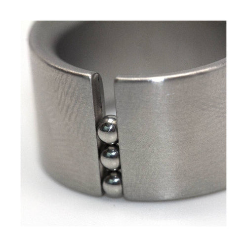 Bague Niessing Abakus - Bague en acier sablé, largeur 9 mm 58 Facettes UKD362812SO