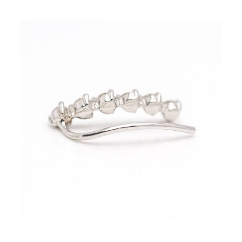 Boucles d'oreilles Boucle d’oreille grimpeuse - Or blanc 18 ct et diamants 0,45 ct 58 Facettes UKD363092CG