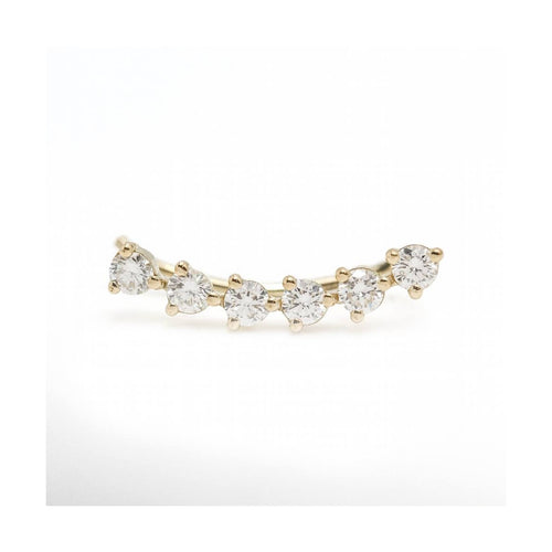 Boucles d'oreilles Boucle d’oreille grimpeuse - Or jaune 18 ct et diamants 0,45 ct 58 Facettes UKD363093CG
