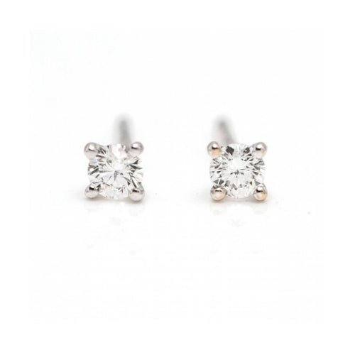 Boucles d'oreilles Boucles d’oreilles dormeuses - Or blanc 18 kt et diamants 0,30 ct 58 Facettes UKD363094CG
