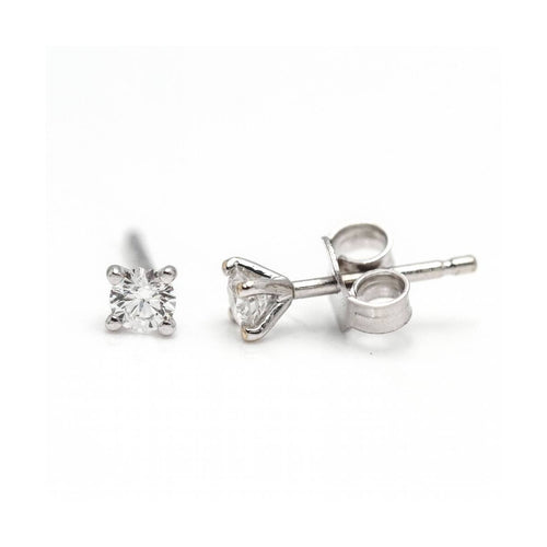 Boucles d'oreilles Boucles d’oreilles dormeuses - Or blanc 18 kt et diamants 0,30 ct 58 Facettes UKD363094CG
