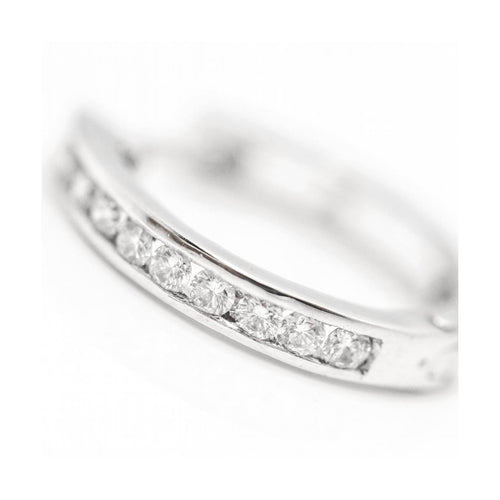 Boucles d'oreilles Boucles d’oreilles créoles - Or blanc 18 kt et diamants 0,40 ct 58 Facettes UKD363097CG