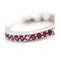 Boucles d'oreilles Boucles d’oreilles créoles - Or blanc 18 kt et rubis 58 Facettes UKD363099CG