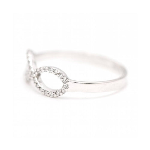 Bague INFINITO - Bague en or blanc 18 kt et diamants 58 Facettes UKD363101CG