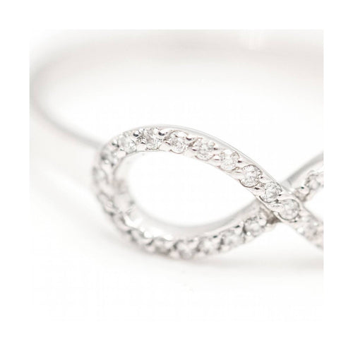 Bague INFINITO - Bague en or blanc 18 kt et diamants 58 Facettes UKD363101CG