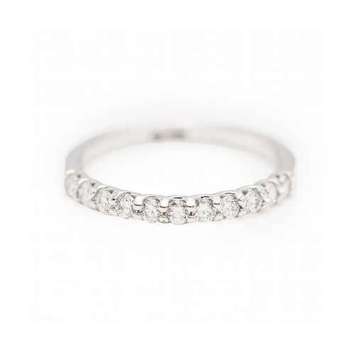 Bague Bague demi-alliance - 11 diamants 0,40 ct en or blanc 18 kt 58 Facettes UKD363102CG