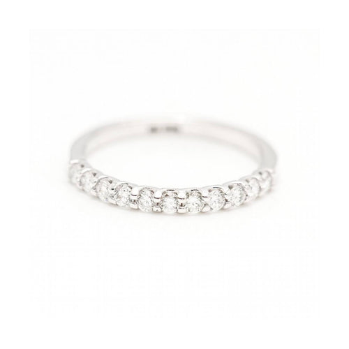 Bague Bague demi-alliance - 11 diamants 0,40 ct en or blanc 18 kt 58 Facettes UKD363102CG