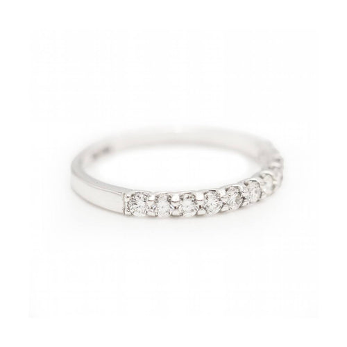 Bague Bague demi-alliance - 11 diamants 0,40 ct en or blanc 18 kt 58 Facettes UKD363102CG