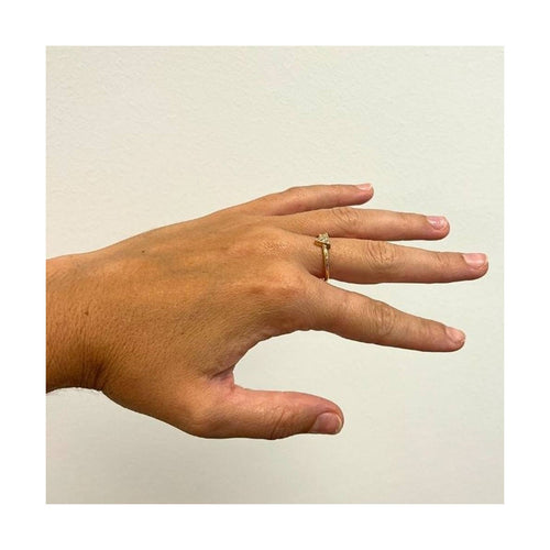 Bague Triangle - Bague en or rose 18 kt et diamants 58 Facettes UKD363103CG