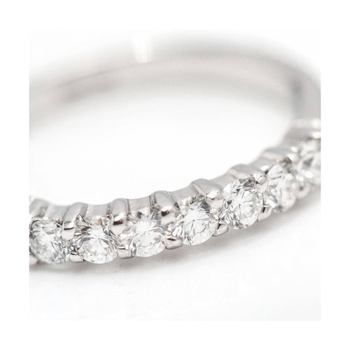 Bague Bague demi-alliance - 7 diamants taille brillant en or blanc 18 ct 58 Facettes UKD363104CG