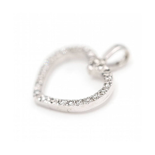 Pendentif Cœur - Pendentif en or blanc 18 kt et diamants 58 Facettes UKD363119CG