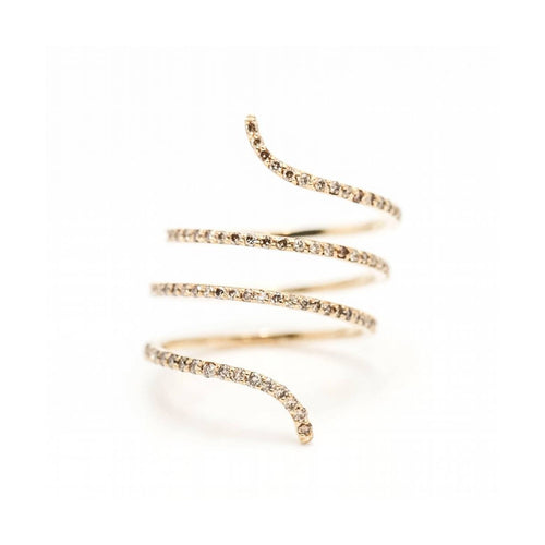 Bague Bague spirale - Bague en or rose 18 ct et diamants 0,40 ct 58 Facettes UKD363120CG