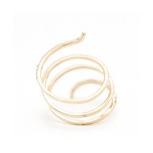 Bague Bague spirale - Bague en or rose 18 ct et diamants 0,40 ct 58 Facettes UKD363120CG