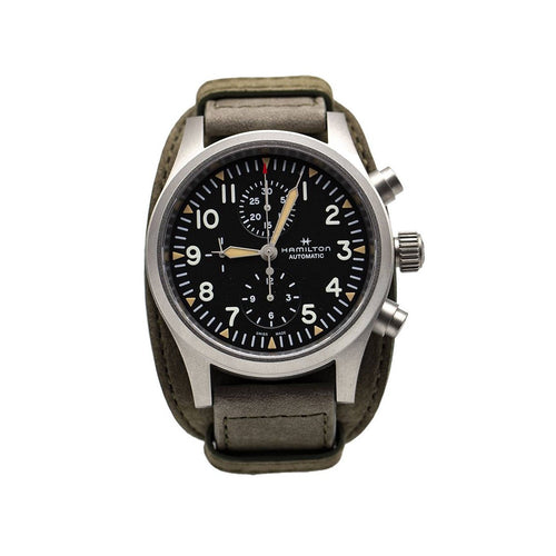 Montre Hamilton Khaki Field - Montre chronographe automatique en acier 44 mm 58 Facettes UKD363124SO