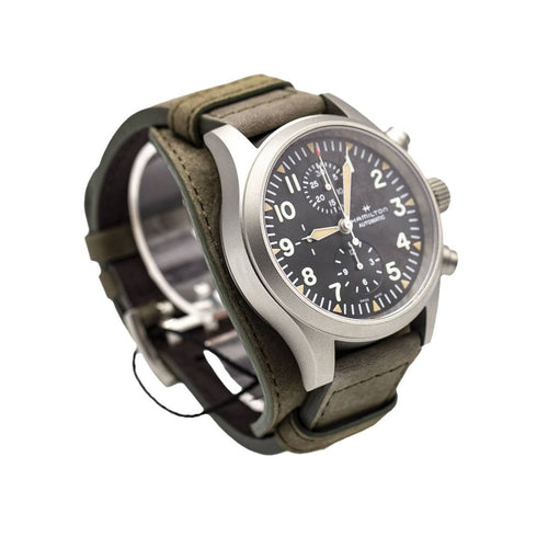 Montre Hamilton Khaki Field - Montre chronographe automatique en acier 44 mm 58 Facettes UKD363124SO