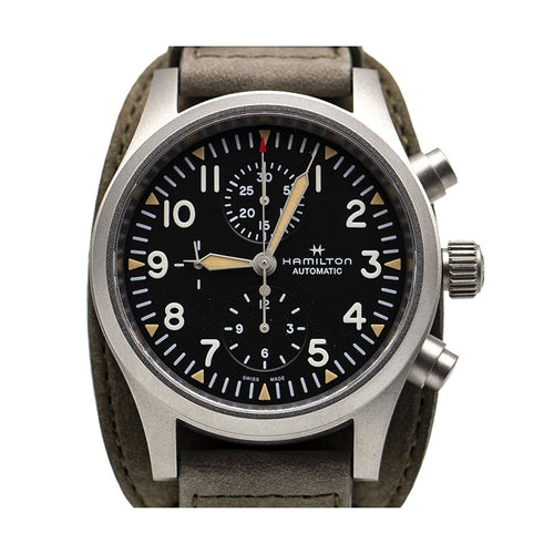 Montre Hamilton Khaki Field - Montre chronographe automatique en acier 44 mm 58 Facettes UKD363124SO