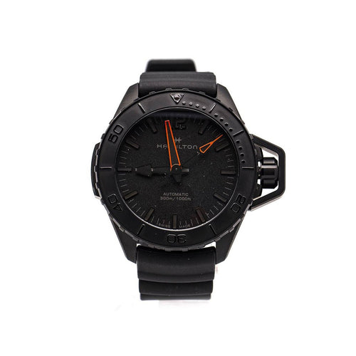 Montre Hamilton Khaki Navy Frogman - Montre automatique acier noir 46 mm 58 Facettes UKD363125SO