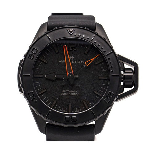 Montre Hamilton Khaki Navy Frogman - Montre automatique acier noir 46 mm 58 Facettes UKD363125SO