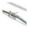 Bracelet Pulsera rivière - Bracelet en or blanc 18 kt et émeraudes 1,60 ct 58 Facettes UKD363126CG