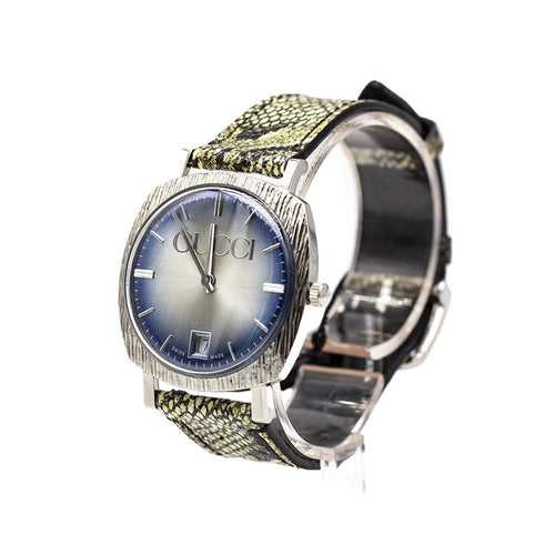 Montre Gucci - Montre femme YA152401 en acier, cadran bleu argenté 58 Facettes UKD363136SO