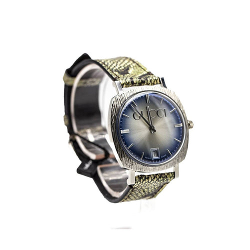 Montre Gucci - Montre femme YA152401 en acier, cadran bleu argenté 58 Facettes UKD363136SO