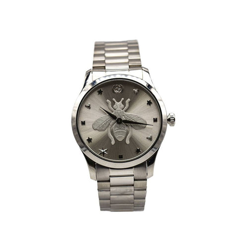 Montre Gucci Timeless Abeille YA1264126 - Montre en acier 38 mm 58 Facettes UKD363138SO