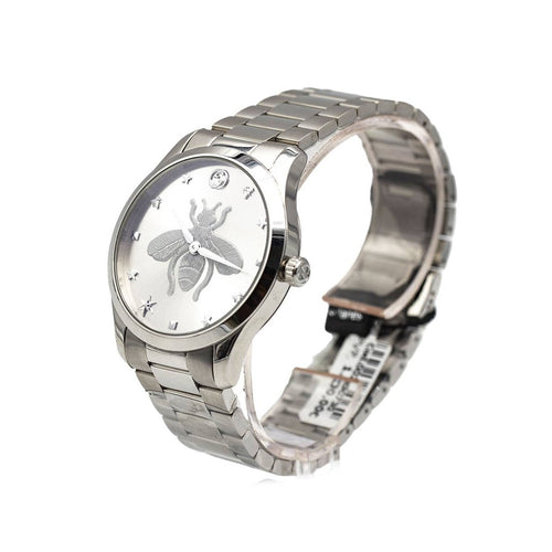 Montre Gucci Timeless Abeille YA1264126 - Montre en acier 38 mm 58 Facettes UKD363138SO