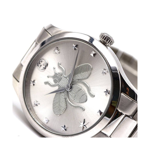Montre Gucci Timeless Abeille YA1264126 - Montre en acier 38 mm 58 Facettes UKD363138SO