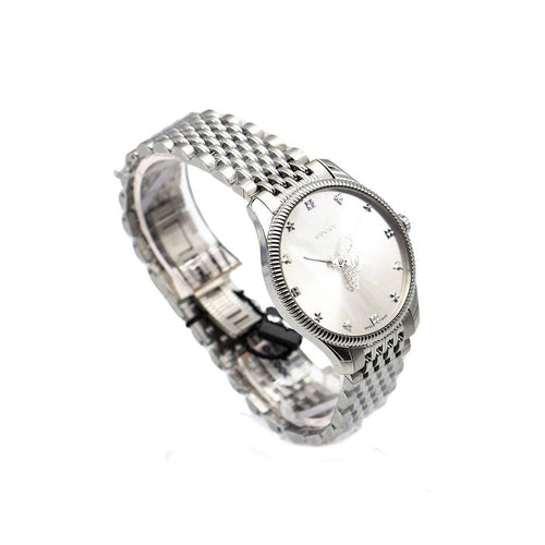 Montre Gucci Timeless - Montre YA1264153 en acier, cadran argent 58 Facettes UKD363140SO