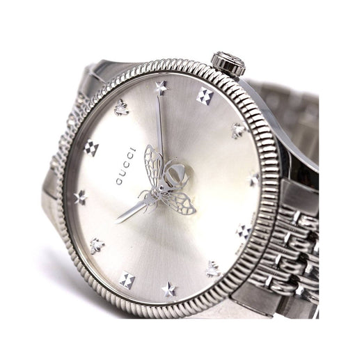 Montre Gucci Timeless - Montre YA1264153 en acier, cadran argent 58 Facettes UKD363140SO