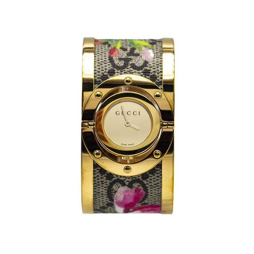 Montre Gucci Twirl Bloom Gold YA112443 - Montre femme en acier doré 58 Facettes UKD363143SO
