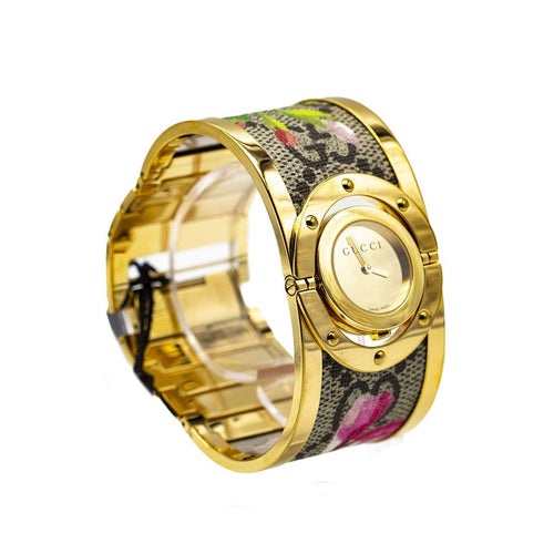 Montre Gucci Twirl Bloom Gold YA112443 - Montre femme en acier doré 58 Facettes UKD363143SO