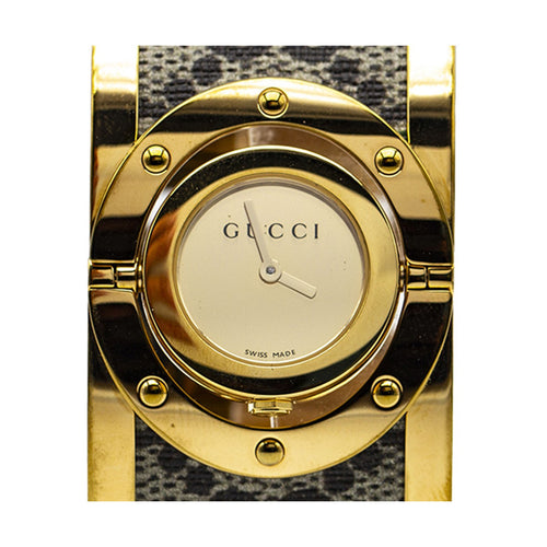 Montre Gucci Twirl Bloom Gold YA112443 - Montre femme en acier doré 58 Facettes UKD363143SO