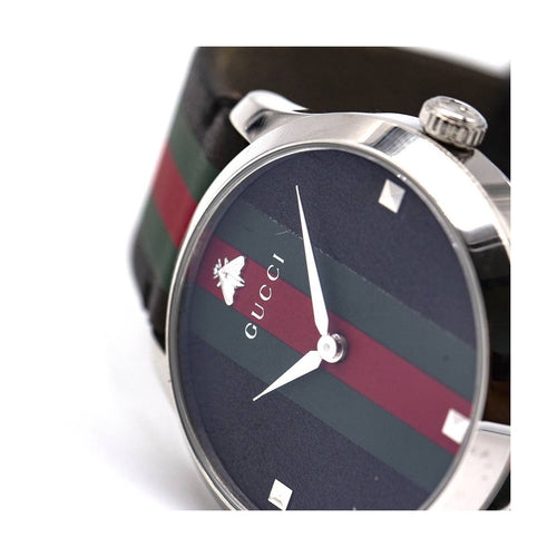 Montre Gucci Timeless - Montre YA1264079 en acier, bracelet cuir 58 Facettes UKD363145SO
