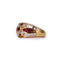 Bague 54 Bague en or jaune 18k, diamants et rubis 58 Facettes N2864