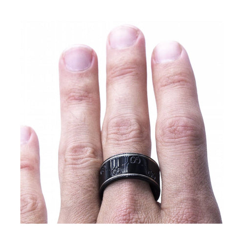 Bague Gucci Icon - Bague unisexe en or blanc 18K et céramique noire 58 Facettes UKD363552SO