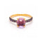 Bague 54 MIMI - Bague en or rose 18 ct avec saphirs et améthyste 58 Facettes UKD363773UZ