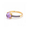 Bague 54 MIMI - Bague en or rose 18 ct avec saphirs et améthyste 58 Facettes UKD363773UZ