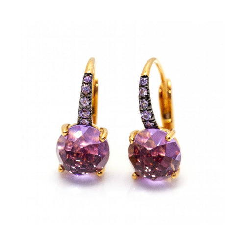 Boucles d'oreilles MIMI Milano Happy - Boucles d’oreilles en or rose 18 ct, saphirs et améthyste 58 Facettes UKD363774UZ