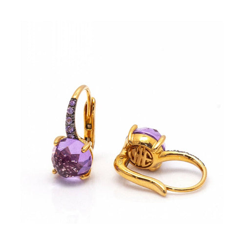 Boucles d'oreilles MIMI Milano Happy - Boucles d’oreilles en or rose 18 ct, saphirs et améthyste 58 Facettes UKD363774UZ