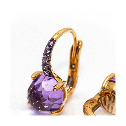Boucles d'oreilles MIMI Milano Happy - Boucles d’oreilles en or rose 18 ct, saphirs et améthyste 58 Facettes UKD363774UZ