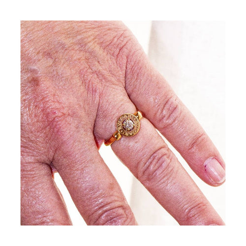 Bague 54 BVLGARI Flip - Bague en or rose 18 kt avec diamant 0,25 ct 58 Facettes UKD363775UZ