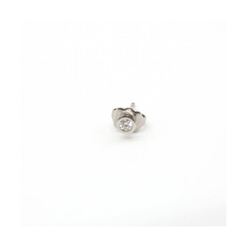 Boucles d'oreilles Boucles d’oreilles bouton - Acier 316L et diamants 0,20 ct 58 Facettes UKD363871SO