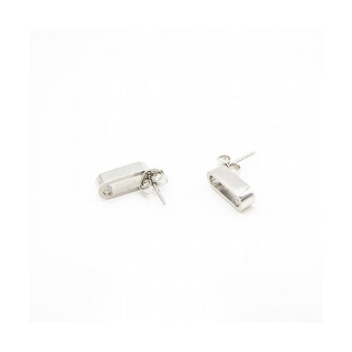 Boucles d'oreilles DETAIL - Boucles d’oreilles en acier 316L avec diamants 0,05 ct 58 Facettes UKD363874SO
