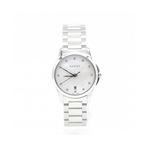 Montre Gucci G-Timeless - Montre YA126542 en acier et nacre 58 Facettes UKD363877FJ