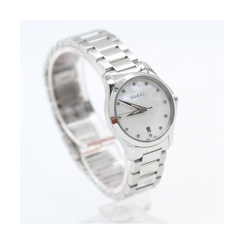 Montre Gucci G-Timeless - Montre YA126542 en acier et nacre 58 Facettes UKD363877FJ
